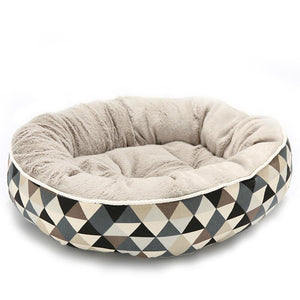 Washable Round Pet Dog Cushion Bed
