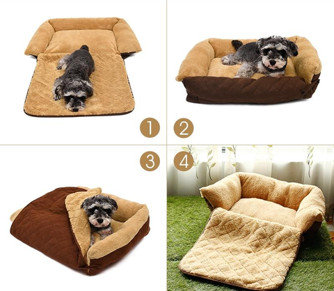 Image of 3-Way Pet Dog Cushion Bed Mat