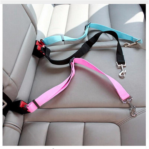 Image of Durable Adjustable Pet Car Safety Seat Belt Leash For Dogs