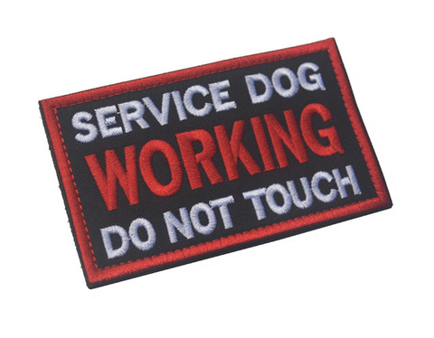 Image of Service Dog "Working" Embroidered Patch