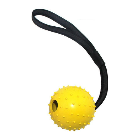 Image of Natural Rubber Dog Toy Ball with Strap