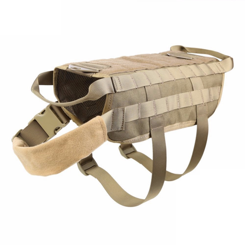 Image of Tactical Dog Training Vest Harness with Two Handles