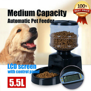 Automatic Pet Dog Feeder with LCD Control Panel