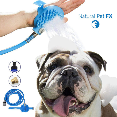 Image of Natural Pet FX - Bathing Spa Shower Sprayer and Scrubber in-One