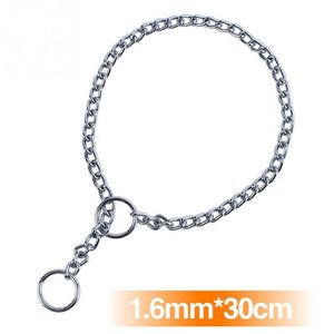 Adjustable Stainless Steel Chain Dog Collar