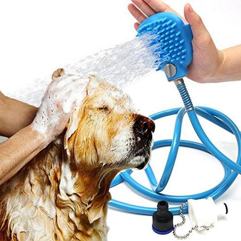 Image of Natural Pet FX - Bathing Spa Shower Sprayer and Scrubber in-One