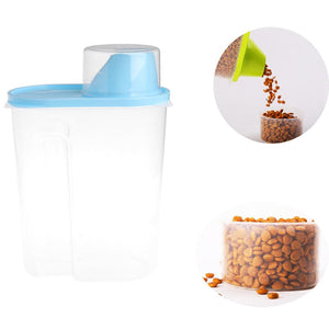 Pet Dog Food Container With Measuring Cup