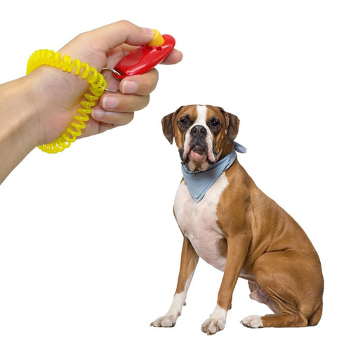 Image of Pet Dog Training Sound Clicker Wrist Strap