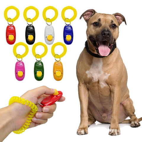 Image of Pet Dog Training Sound Clicker Wrist Strap