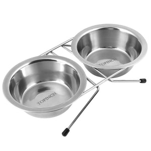 Stainless Steel Pet Feeding Bowls With Stand