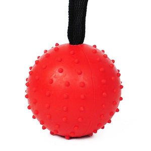 Natural Rubber Dog Toy Ball with Strap