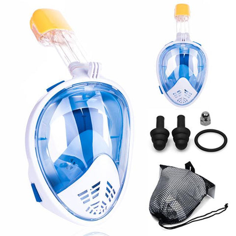 Image of 2019 New Underwater Scuba Anti Fog Full Face Diving Mask Snorkeling Set Respiratory masks Safe and waterproof Swimming Equipment