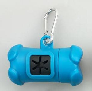 Clip-On Dog Poop Bag Container With Garbage Bags