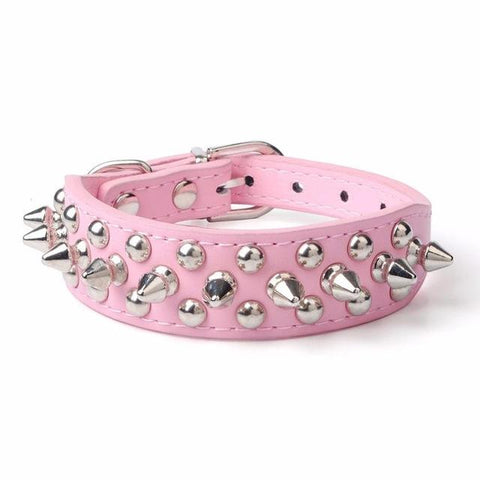 Image of Spiked Leather Dog Collar